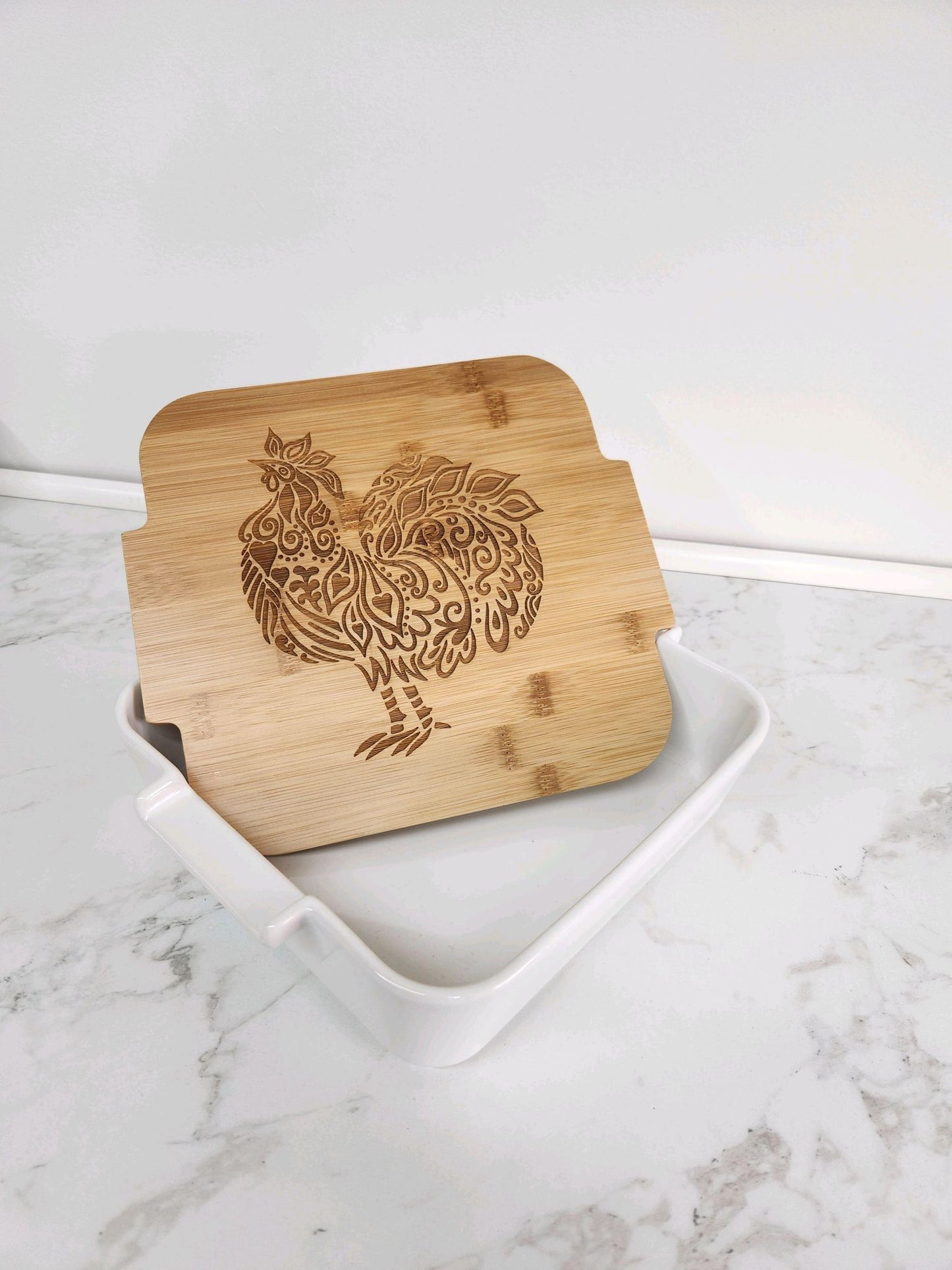 9x9 Rooster Casserole Dish