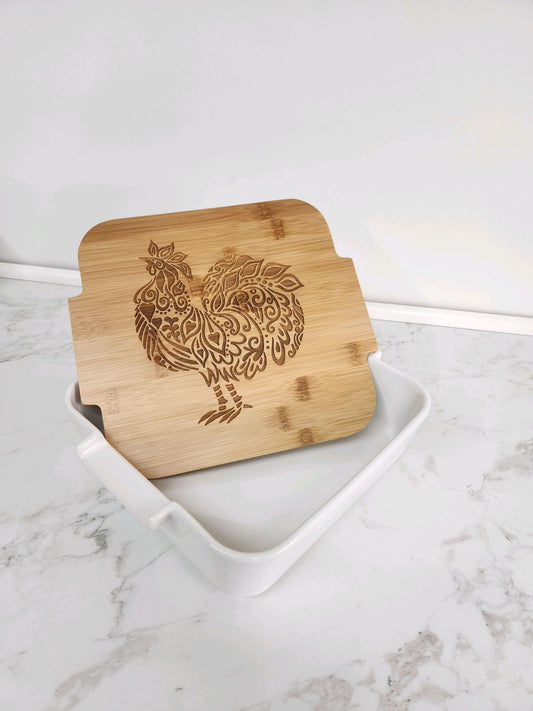 9x9 Rooster Casserole Dish