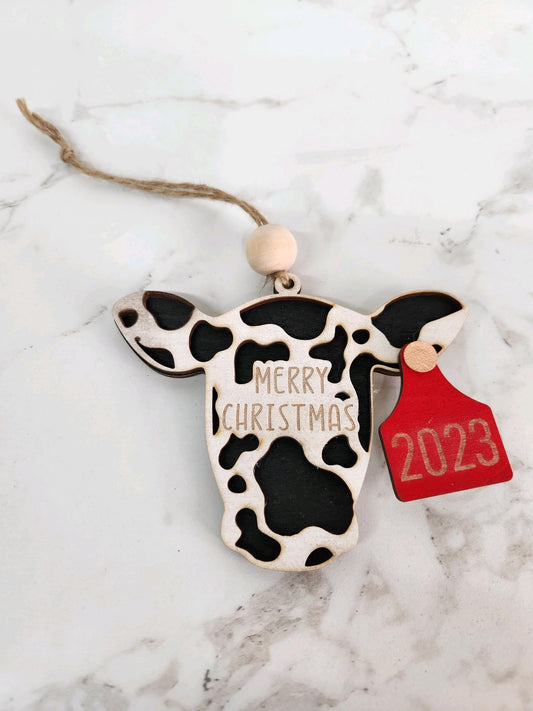 Cow Christmas Ornament